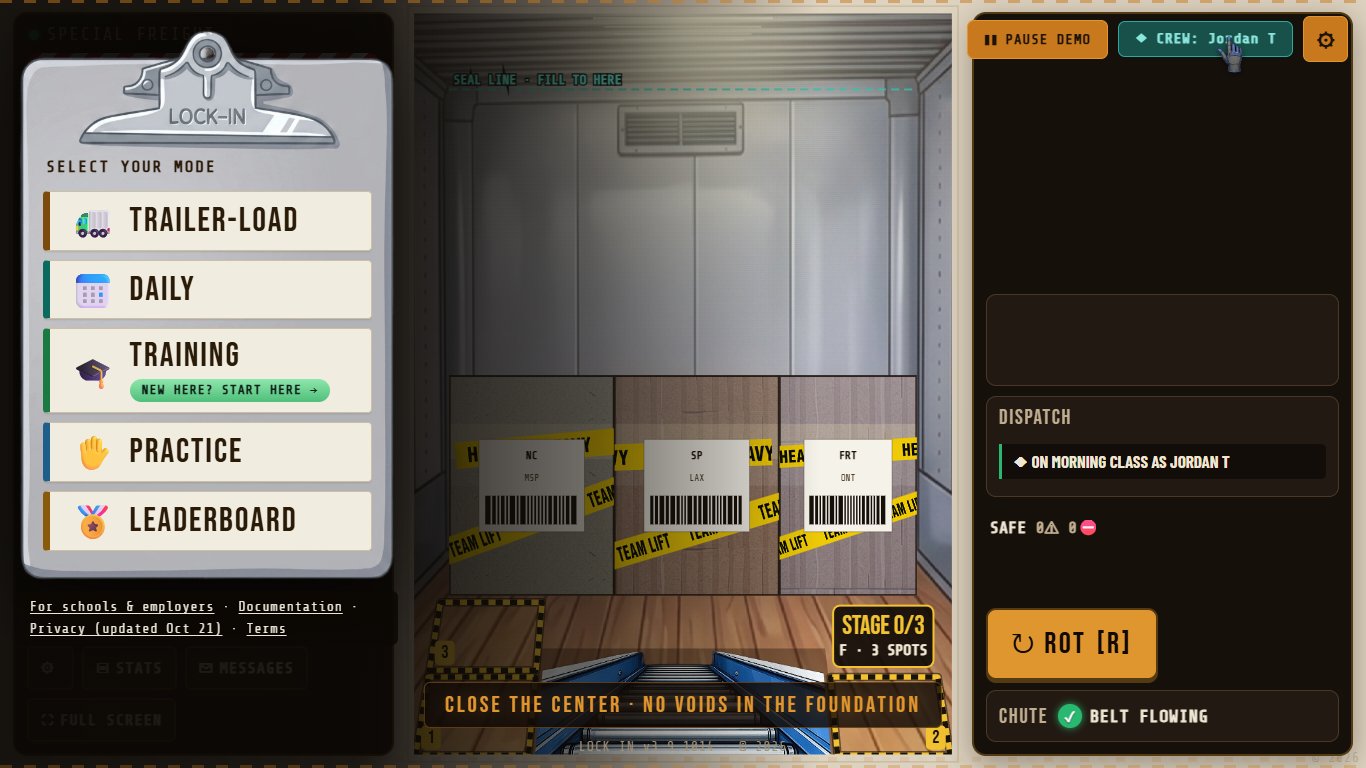 The menu with the corner button showing the participant's name.